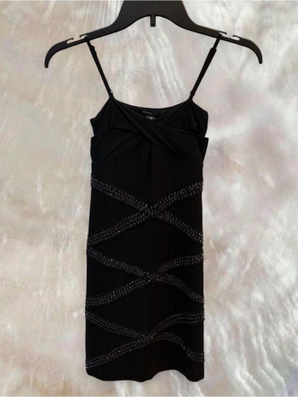 Flowers By Zoe Black Rhinestone Dress size kids 12